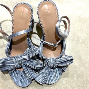 Blue Heeled Sandals-Size 8 New